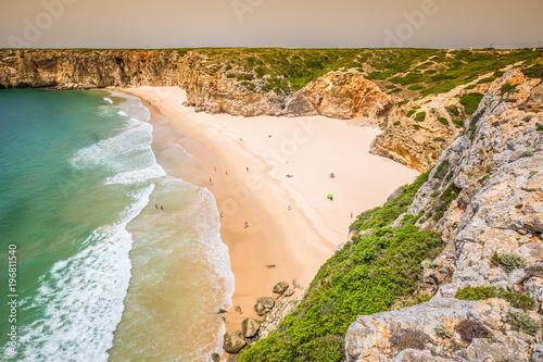 Praia do Beliche - beautiful coast and beach of Algarve, Portugal photo