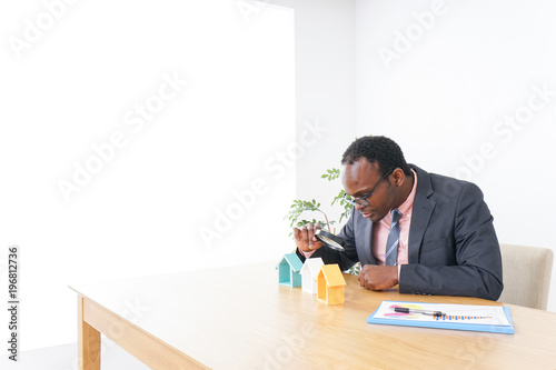 Man working at real estate company