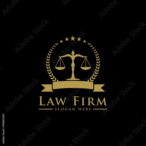 Law Firm,Law Office, Lawyer services, Luxury vintage crest logo, Vector logo template