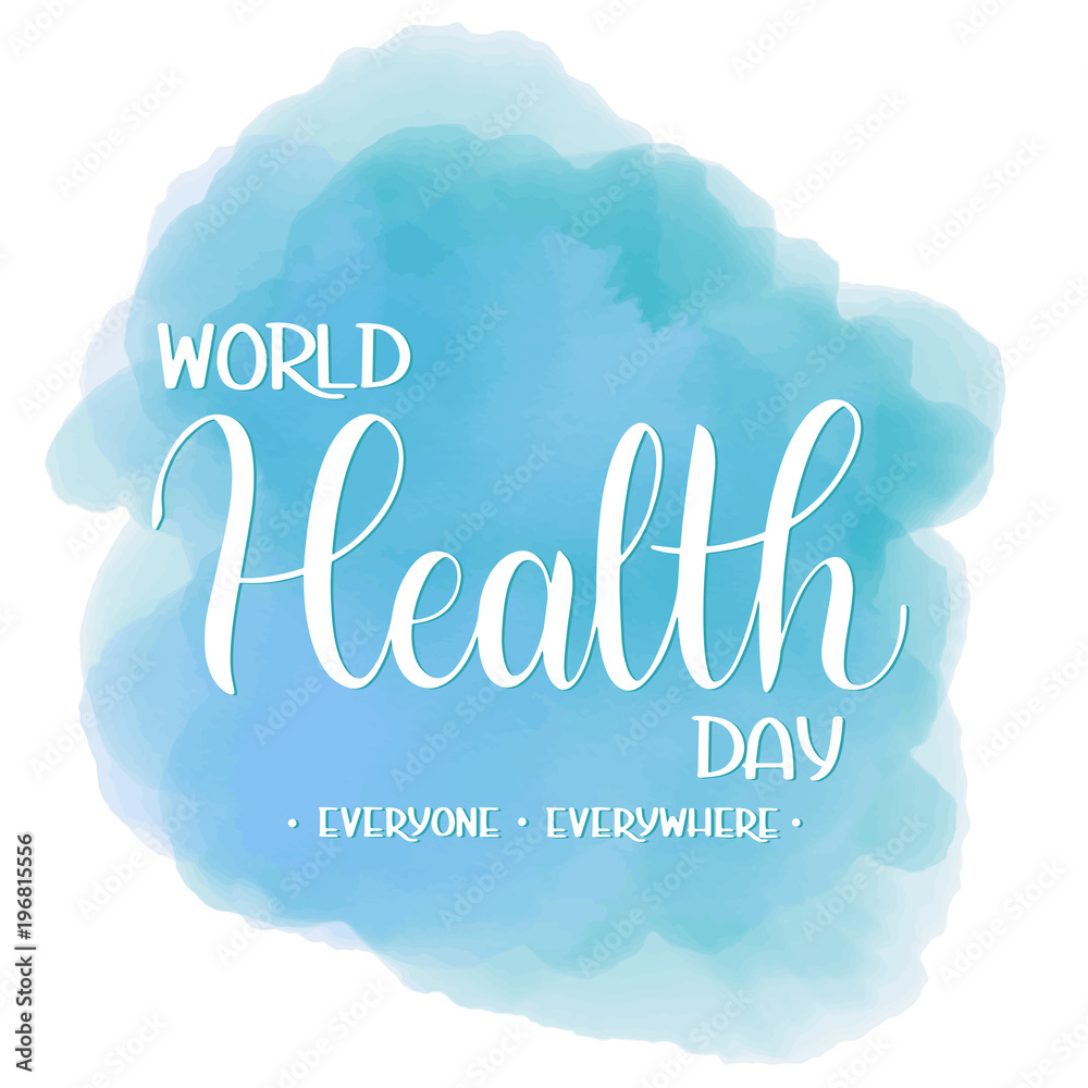 Obraz World Health Day Text. Hand Drawn Lettering. Typographical Dsign