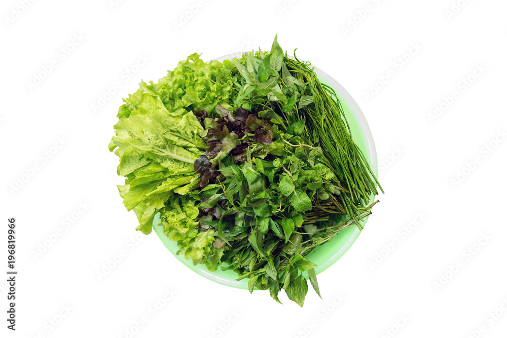 Fresh vegetables are available in the tray for fresh or raw food, isolated on white background, with clipping path. Fresh vegetables are available in the tray for fresh or raw food, isolated on white background, with clipping path.
