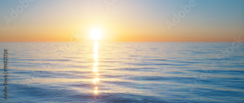 Sundown on the sea. Nature relax composition.