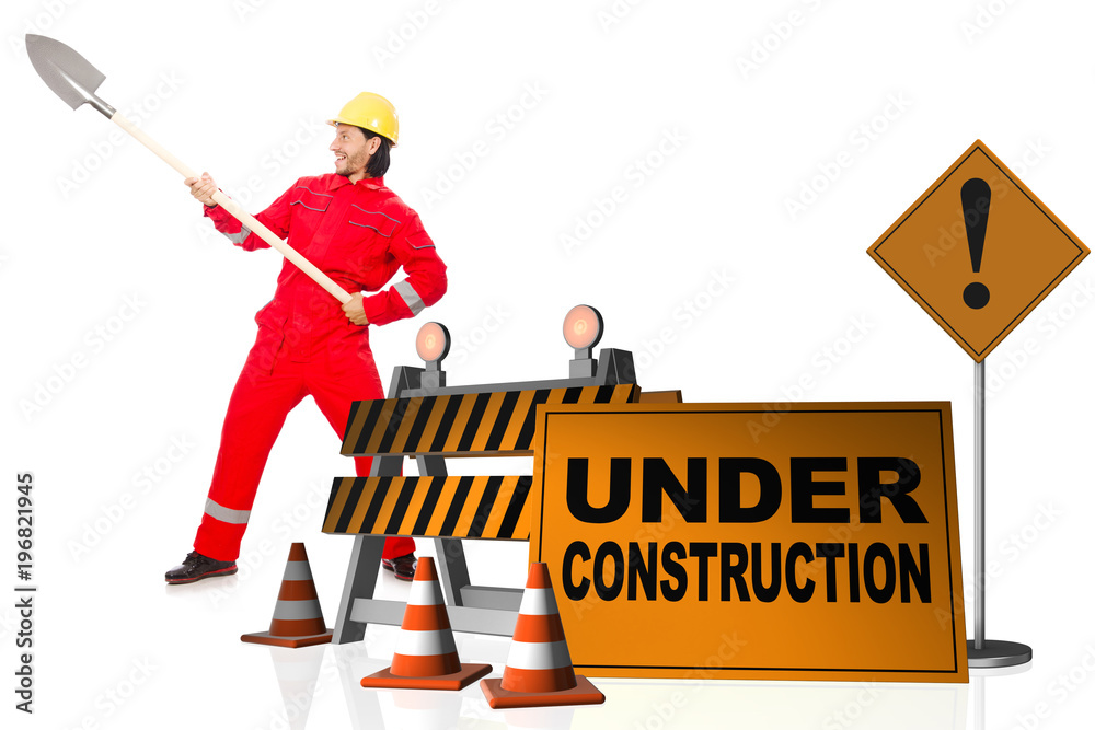 Fototapeta premium Concept of under construction for your webpage