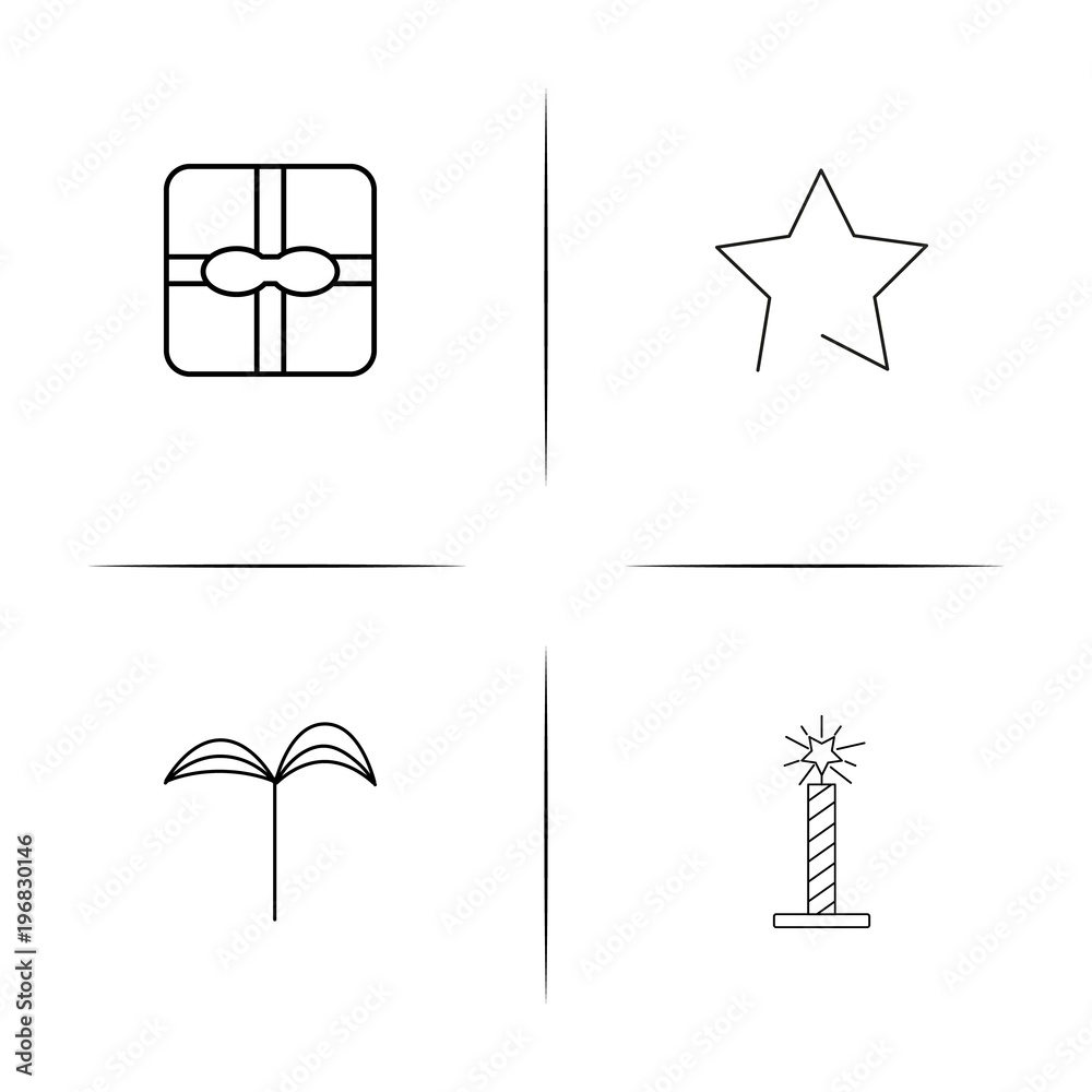 Nature simple linear icon set.Simple outline icons Nature simple linear icon set.Simple outline icons
