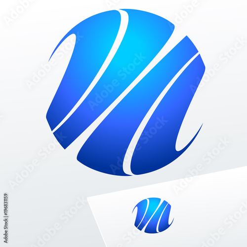 Round vector sign. Logo for Business, Technology and Corporation