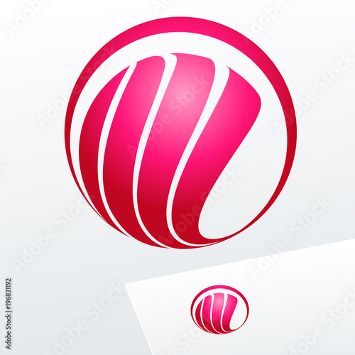 Vector pink Sign. Logotype for Cosmetics, Fashion