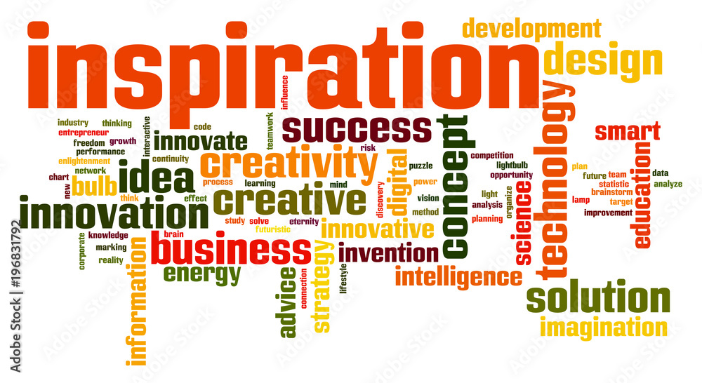 Obraz premium Inspiration word cloud
