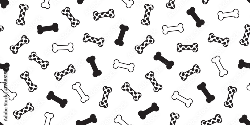 dog bone seamless pattern vector bone scarf isolated polka dot wallpaper background