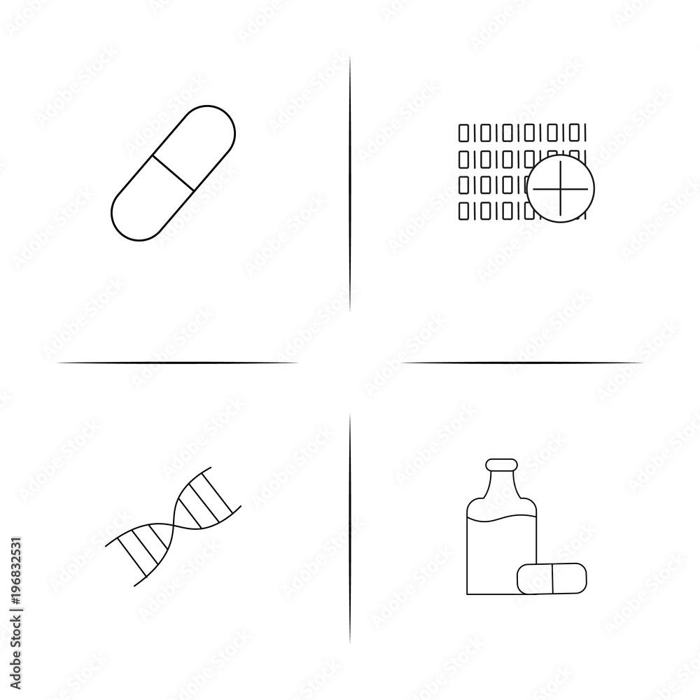 Healthcare And Medical simple linear icon set.Simple outline icons Healthcare And Medical simple linear icon set.Simple outline icons