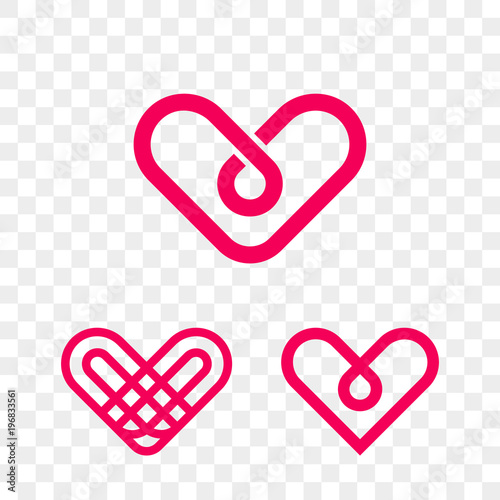 Heart logo vector icon. Iso...
