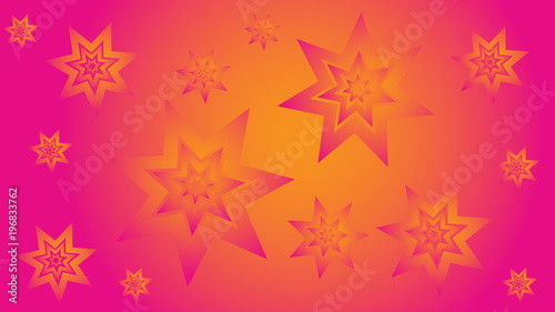Pink yellow background with stars