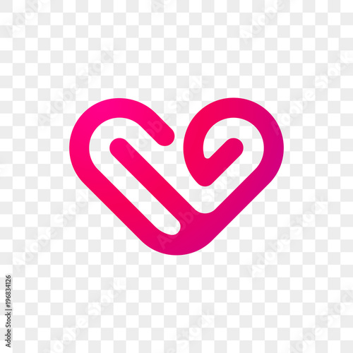 Heart logo vector icon. Iso...
