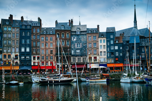 Old harbour of honfleur. Normandy