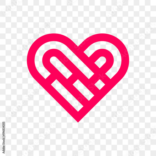 Heart logo vector icon. Iso...