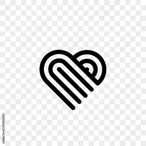 Heart logo vector icon. Iso...