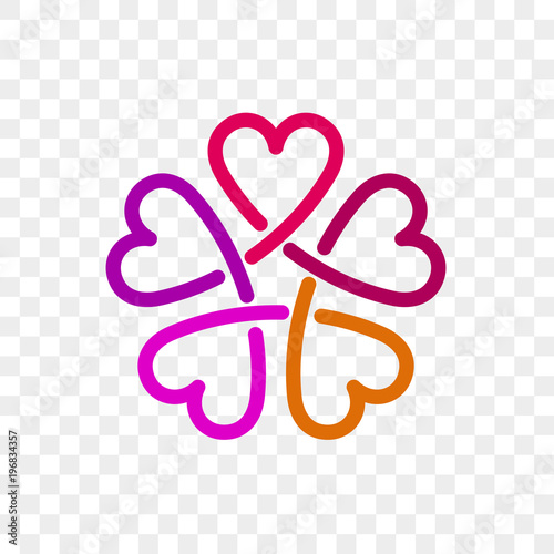 Heart logo vector icon. Iso...