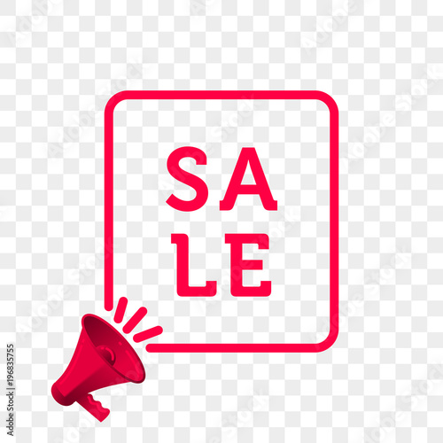 Sale message quote in megap...