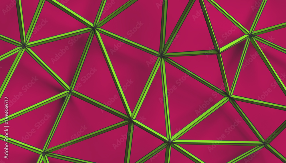 Abstract 3d rendering of geometric structure. Modern background with connected lines. Minimalistic design for poster, cover, branding, banner, placard. Abstract 3d rendering of geometric structure. Modern background with connected lines. Minimalistic design for poster, cover, branding, banner, placard.
