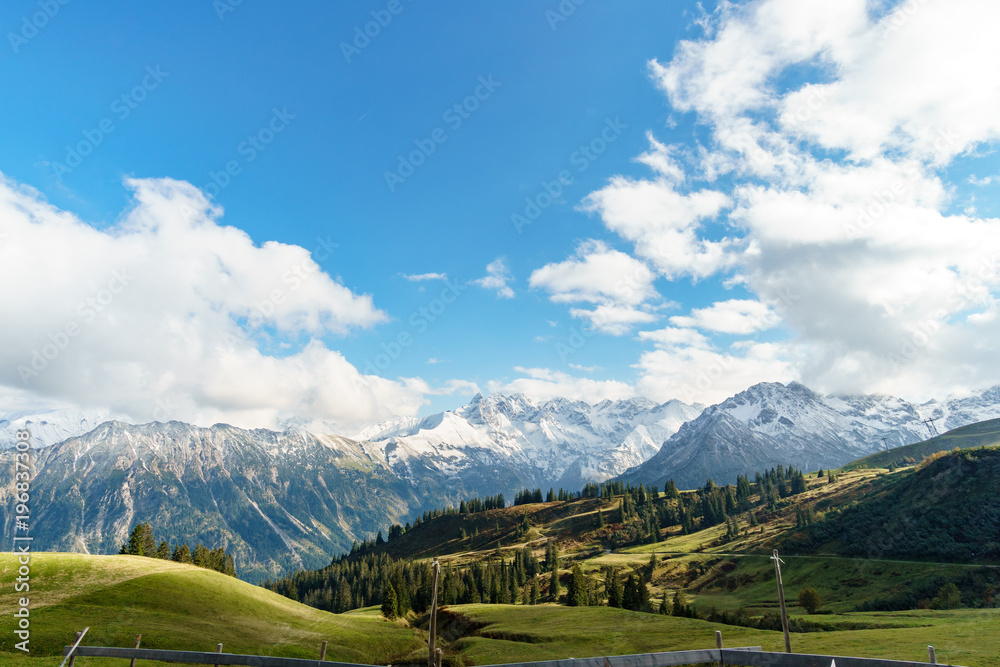 picnic and nice view in german Alps