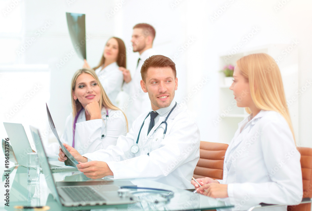 group of medical workers working together in hospital group of medical workers working together in hospital
