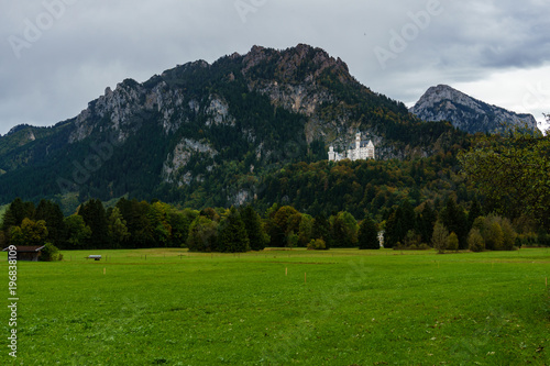 Beautiful landscape with Neuschwanstein Castle and Hohenschwangau photo