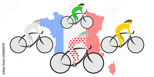 Cyclistes Peloton TdF France