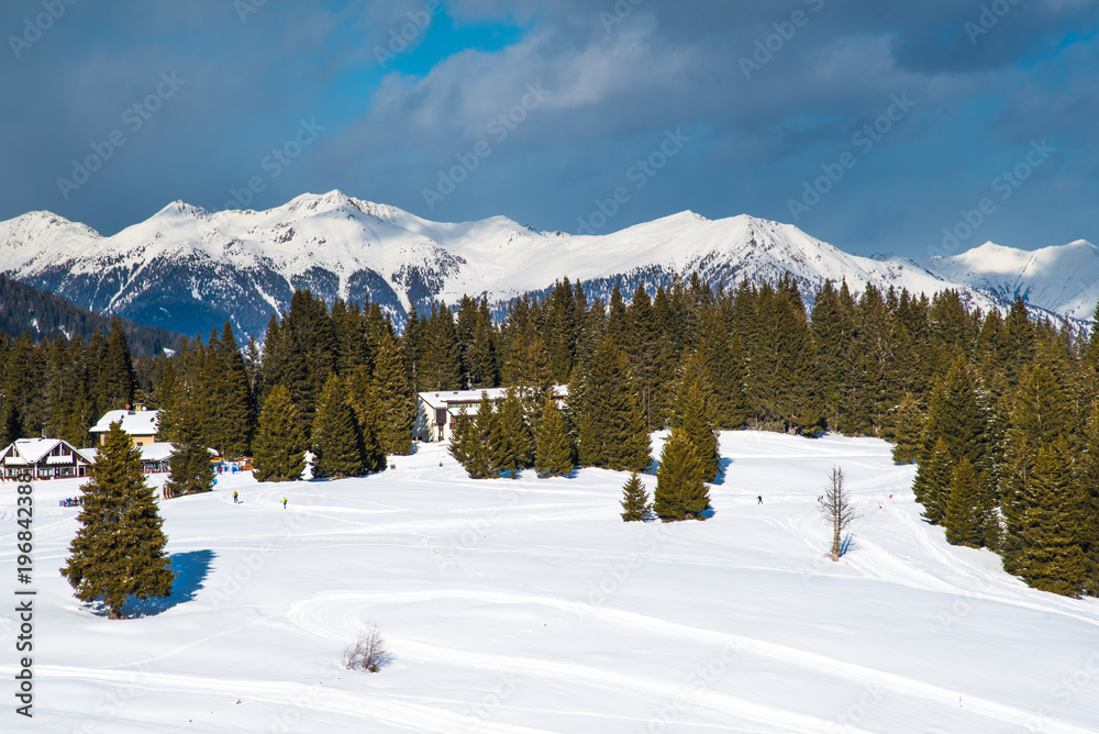 Snowy landscape in the Italian Alps
