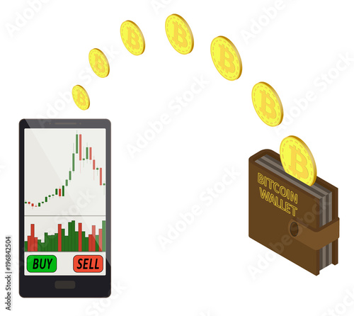 transfer bitcoin coins in the  electronic wallet