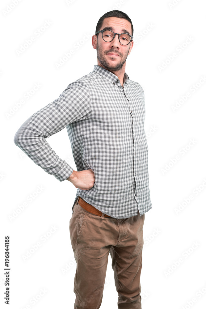 Fototapeta premium Young man doing a haughty gesture