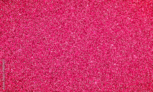 Pink glitter background texture banner. Vector pink glittery festive background for luxury gift card or holyday Christmas backdrop. Sparkle red confetti decoration design for premium design