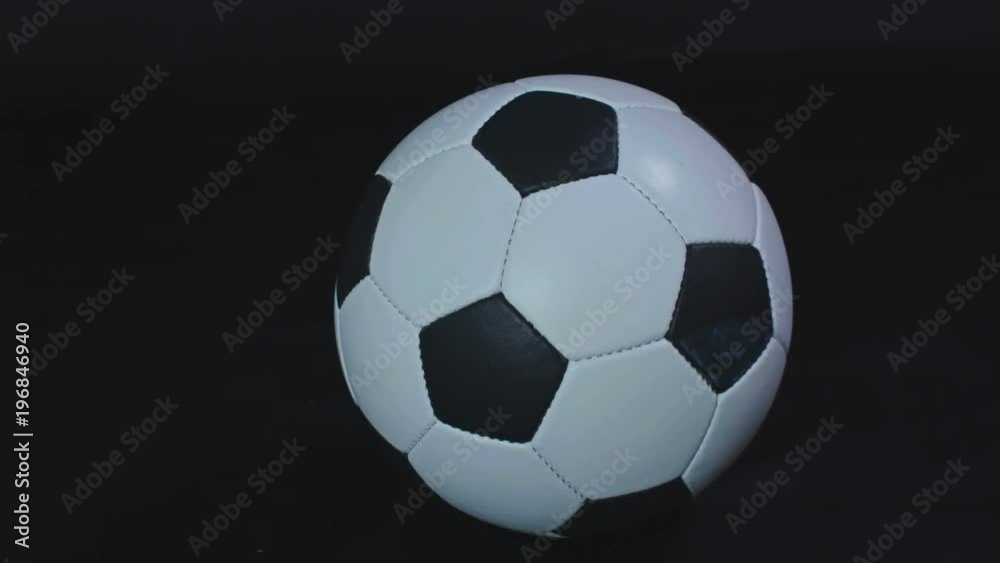 Soccer ball rotates on its axis. Soccer ball rotates on its axis.