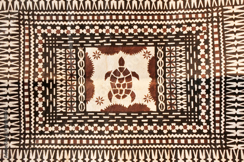 Taditional Pacific Islands tapa cloth background photo