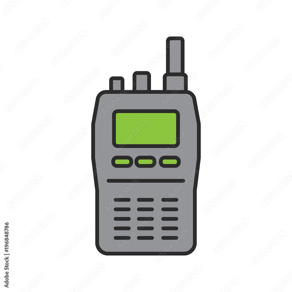 Walkie talkie color icon Walkie talkie color icon
