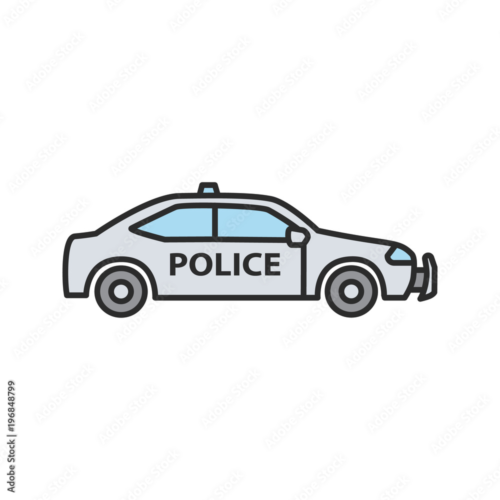 Police car color icon