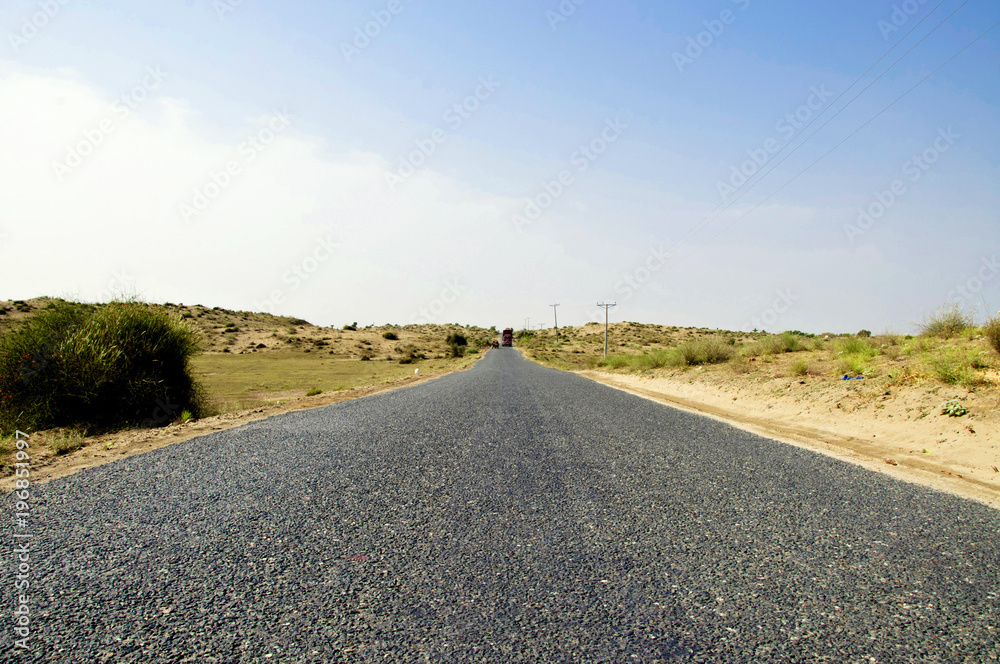 A long road in the desert