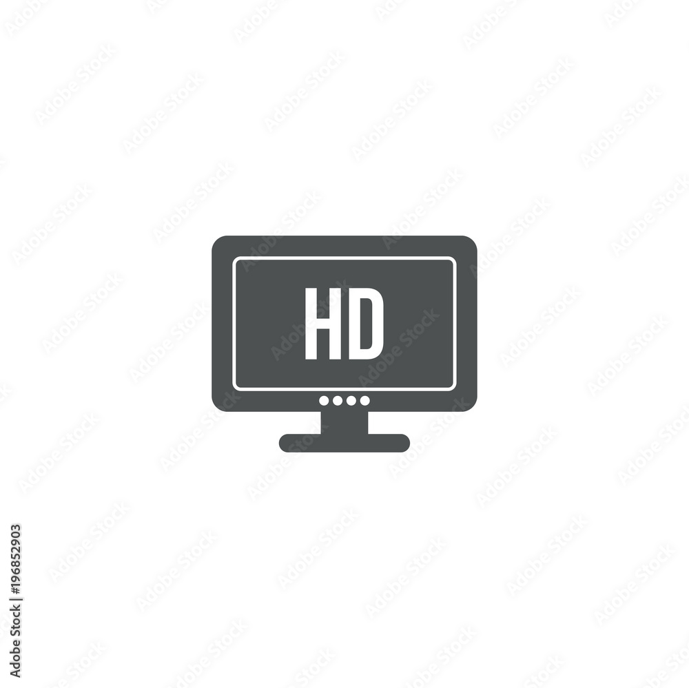 hd tv icon. sign design hd tv icon. sign design