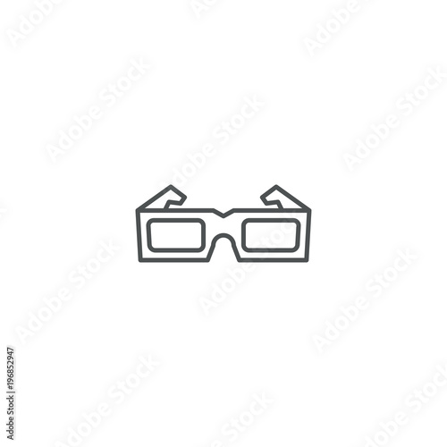 3D glasses icon. sign design