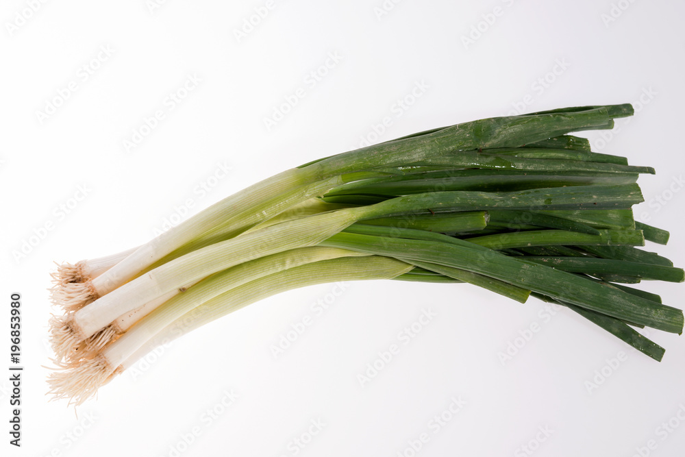 Bunch of spring onions isolated Bunch of spring onions isolated