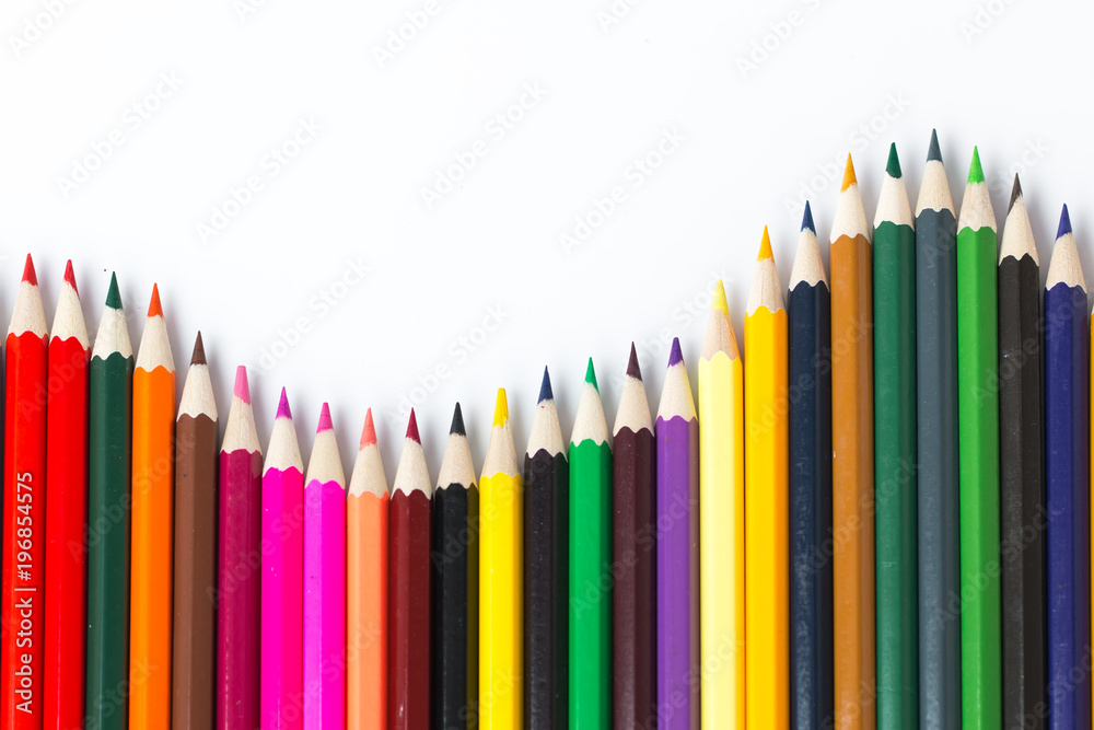 Crayon and Pencil,business glod concept. Crayon and Pencil,business glod concept.