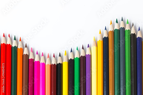 Crayon and Pencil,business glod concept.