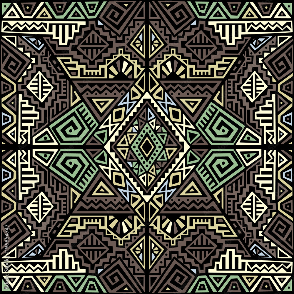 Creative Ethnic Style Square Seamless Pattern. Unique geometric vector swatch. Perfect for screen background, site backdrop, wrapping paper, wallpaper, textile and surface design. Trendy boho tile. Creative Ethnic Style Square Seamless Pattern. Unique geometric vector swatch. Perfect for screen background, site backdrop, wrapping paper, wallpaper, textile and surface design. Trendy boho tile.