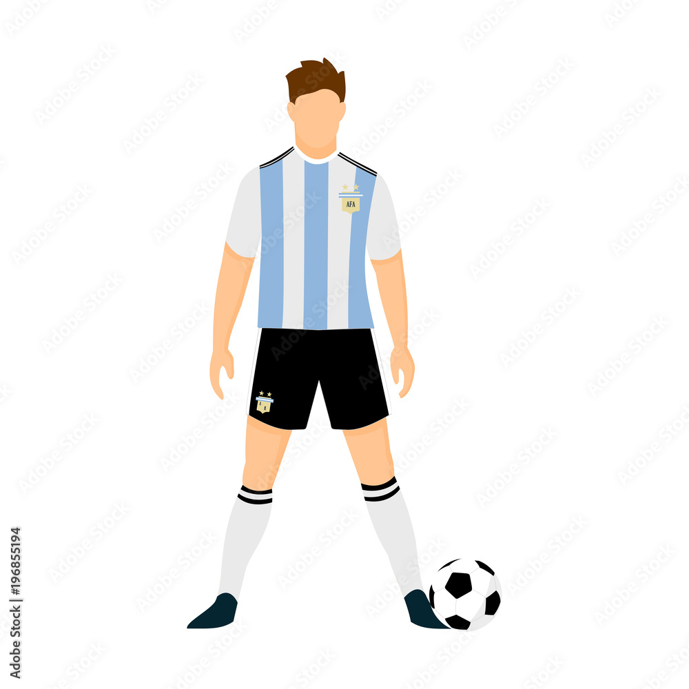 Argentina Football Jersey National Team World Cup Illustration
