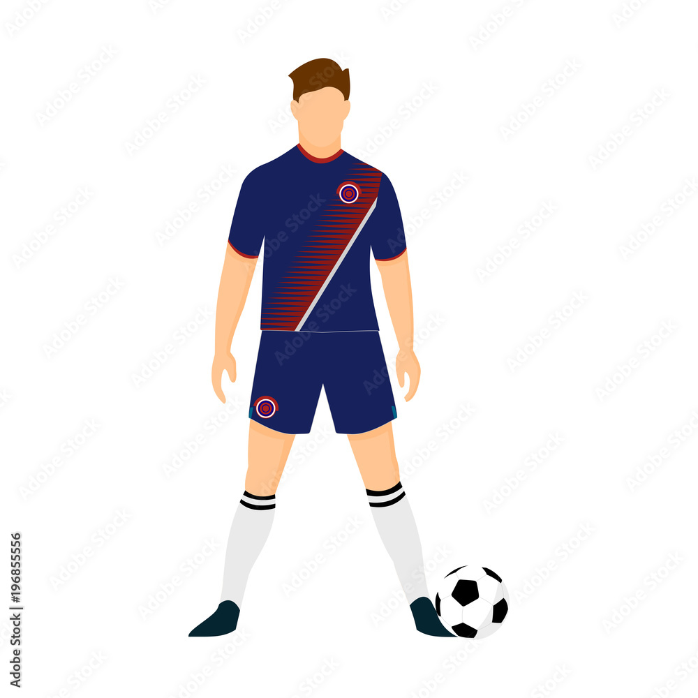 Costa Rica Football Jersey National Team World Cup Illustration