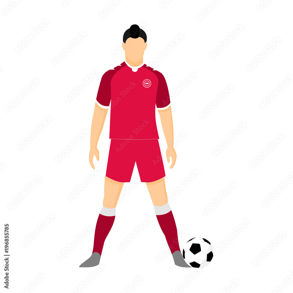 Denmark Football Jersey National Team World Cup Illustration
