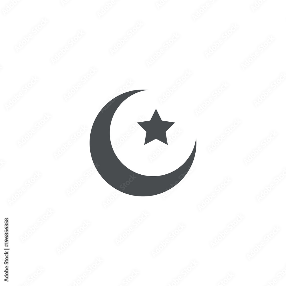 crescent icon. sign design