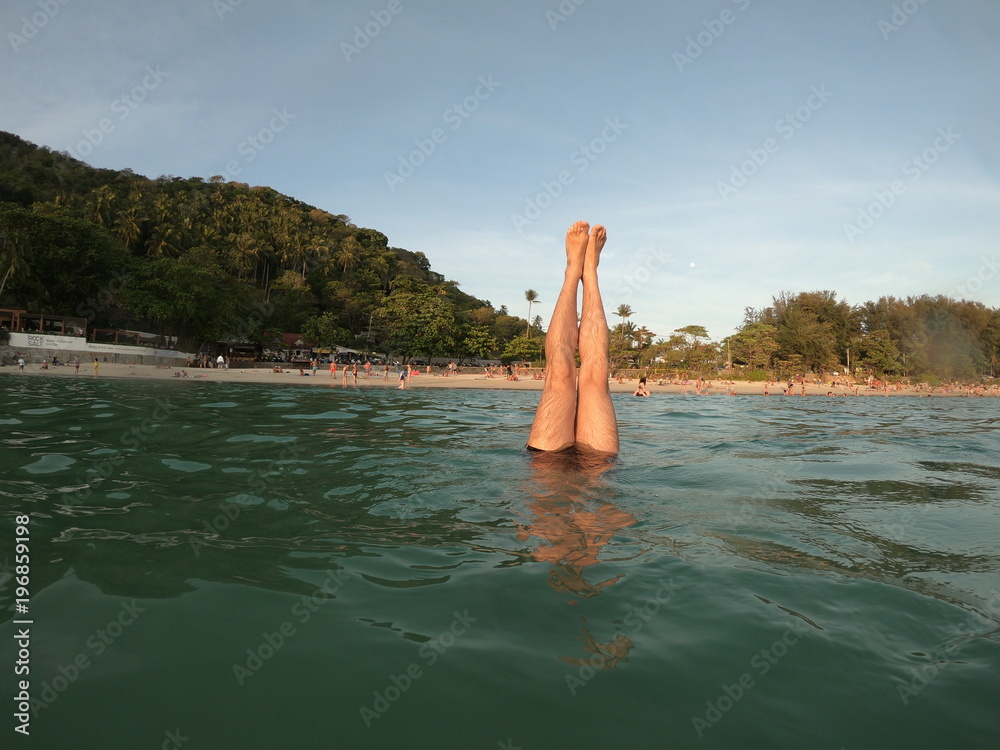 beach, sea, travel, holiday, ocean, sand, summer, male, vacation, person, relaxation, people, water, nature, foot, man