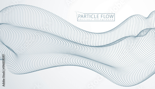 Array of particles flowing,...