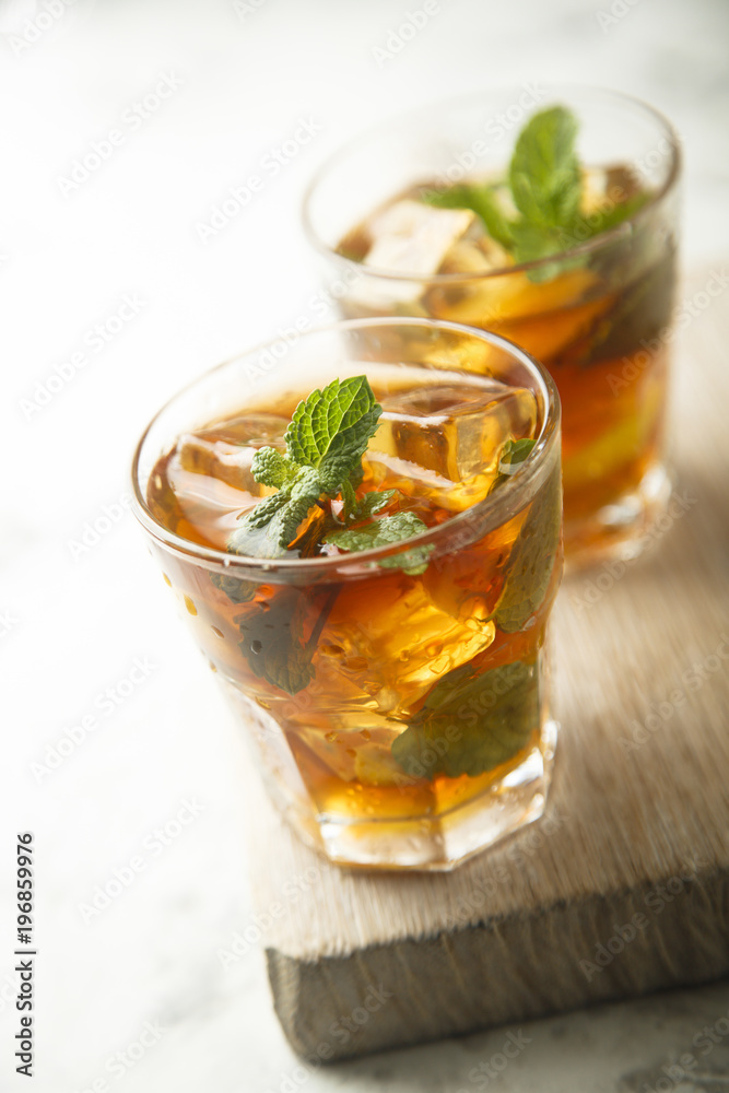 Homemade iced tea with lemon Homemade iced tea with lemon