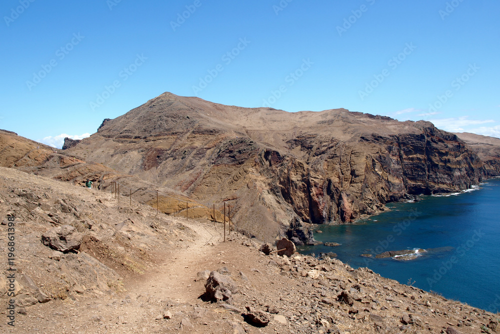 Beautiful landscape at the Ponta de Sao Lourenco, the eastern part of Madeira, Portugal