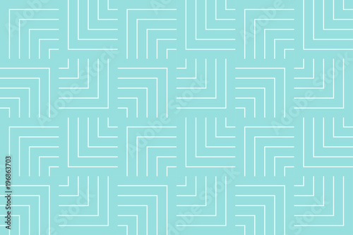 Pattern geometric line square seamless luxury design green aqua colors background.